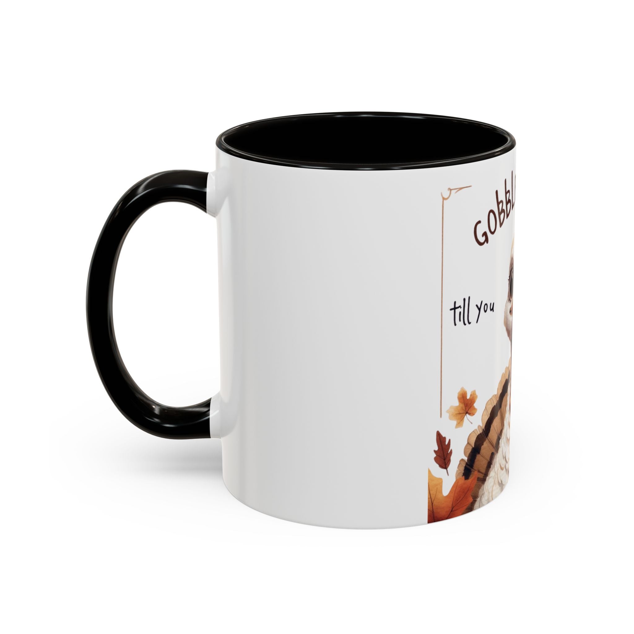 Mix cozy, aesthetic, and autumn-inspired sayings 🍁 Whimsical Thanksgiving Mug - Gobble Gobble Design