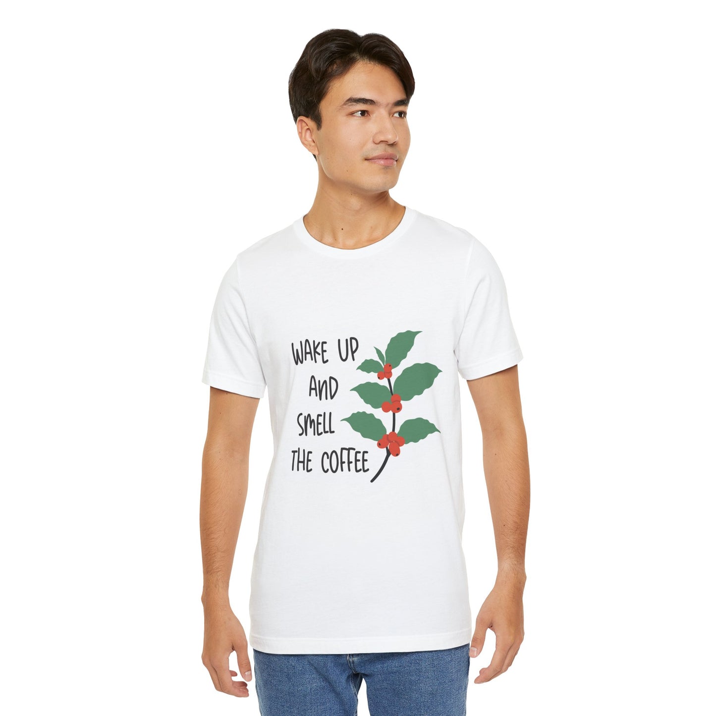 Wake Up and Smell the Coffee Tee  Coffee Plant Graphic T-Shirt