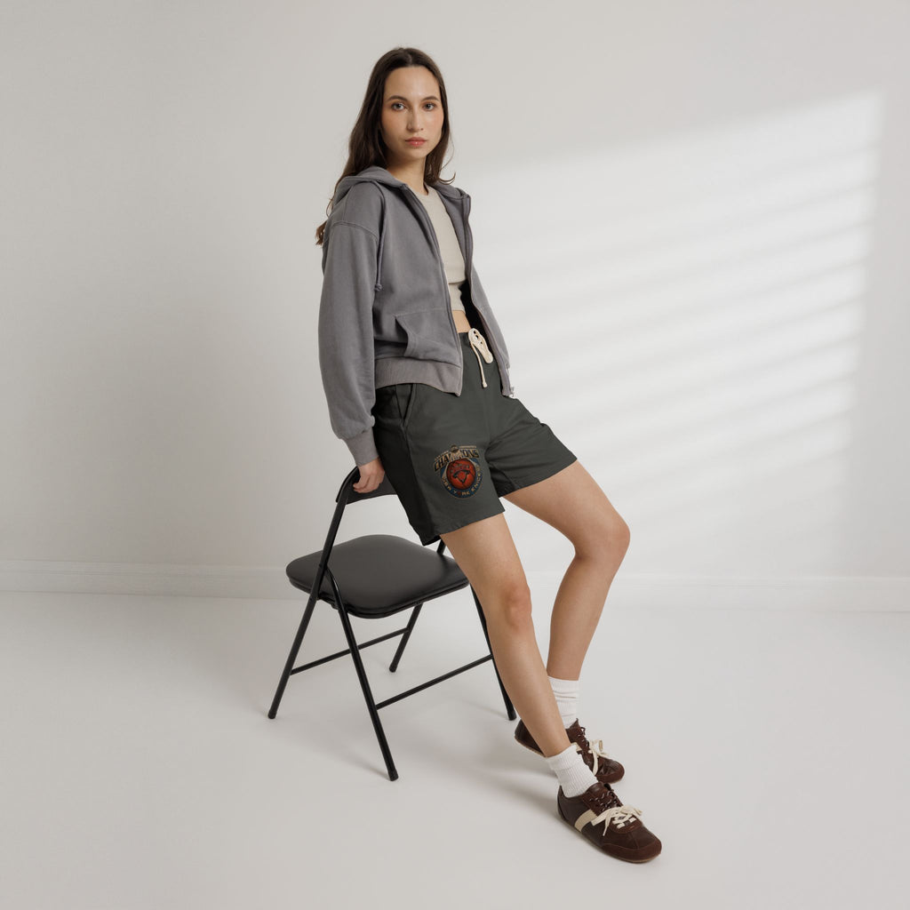 Champ-Heart Basketball Graphic Sweat Shorts — Athletic-Inspired Casual Shorts