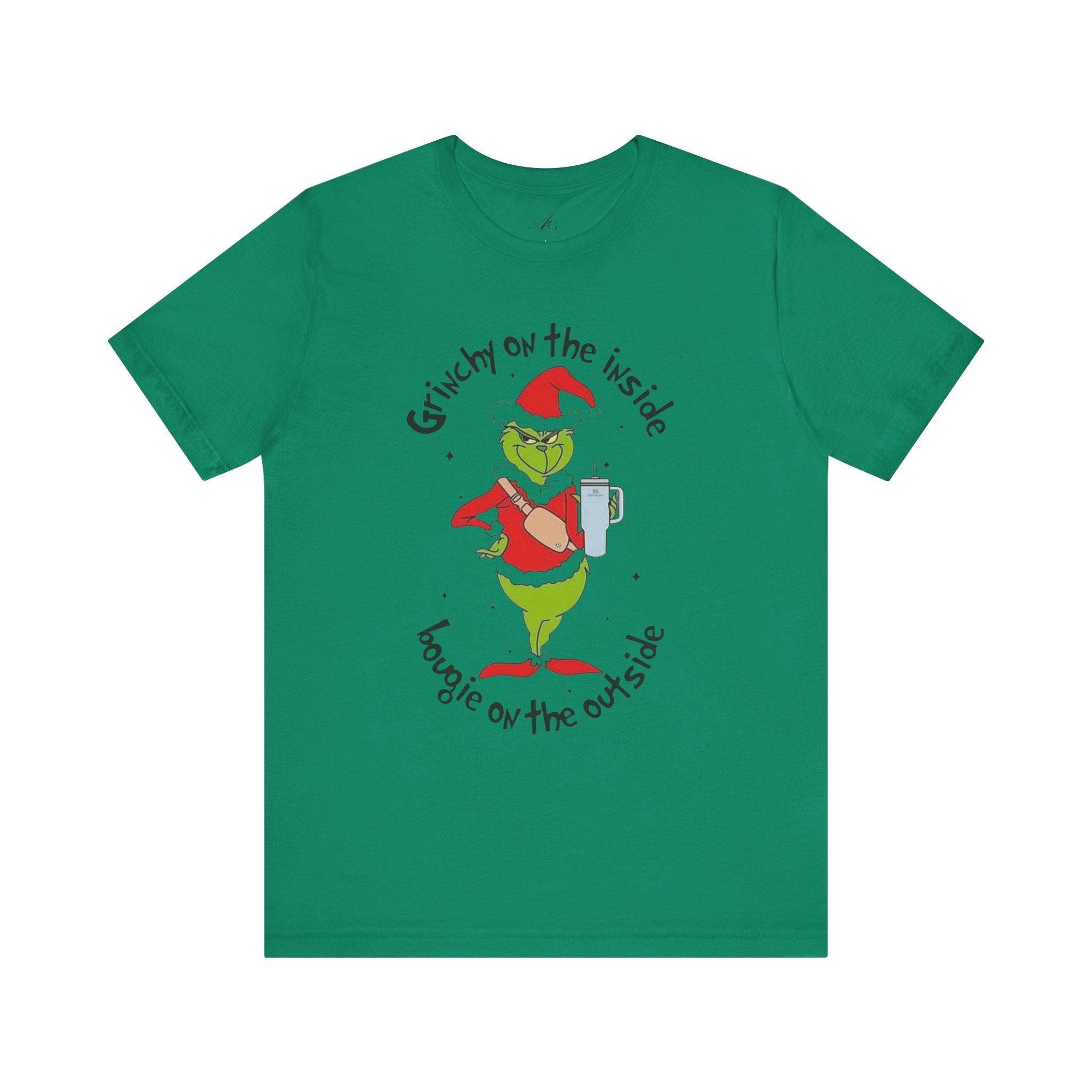 Grinch-Inspired Holiday Tee: 'Grinchy on the Inside, Boogie on the Outside'