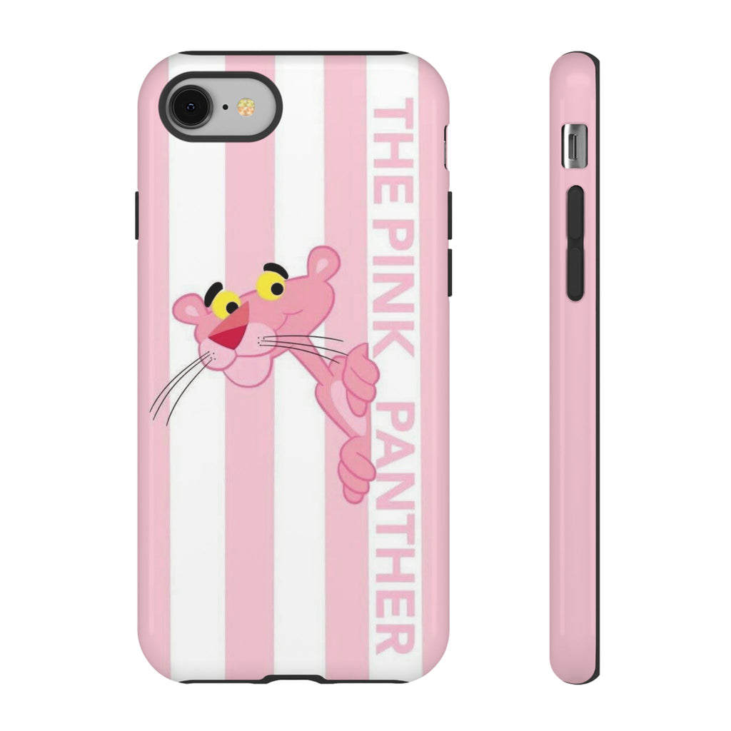 Pink Panther Tough Case Retro Striped Phone Case with "The Pink Panther" Design