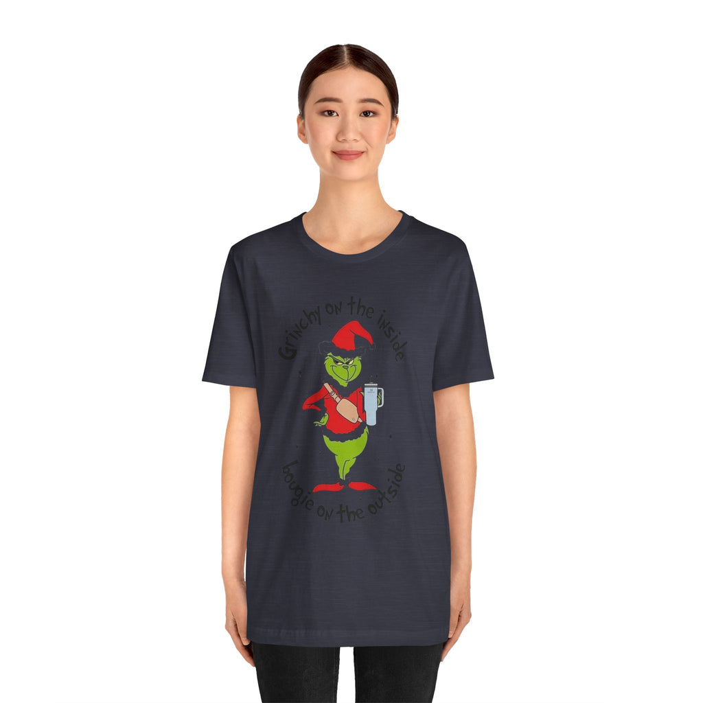 Grinch-Inspired Holiday Tee: 'Grinchy on the Inside, Boogie on the Outside'