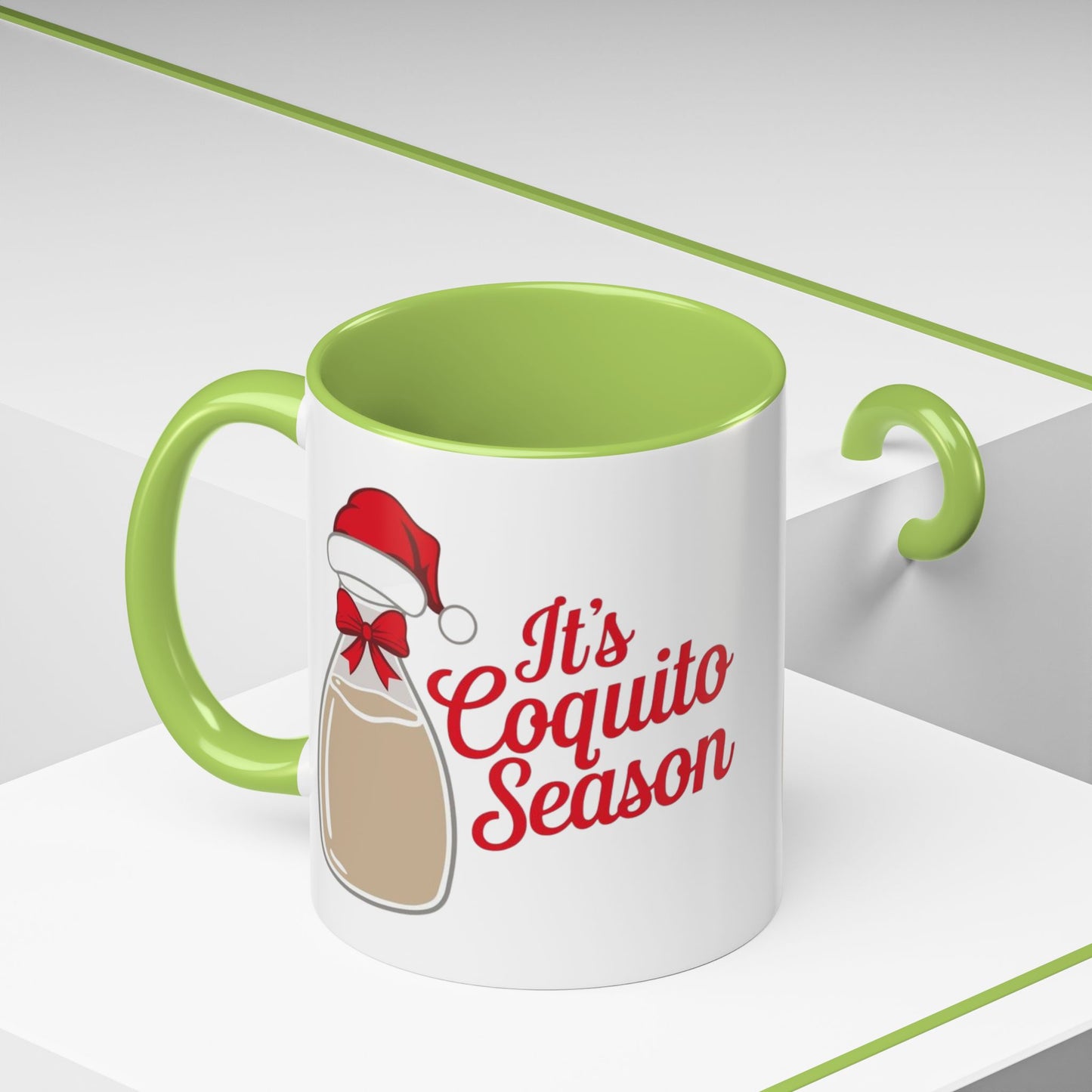 Herencia de Puerto Rico Mug Coquito Season Accent Mug Festive Holiday Coffee Cup
