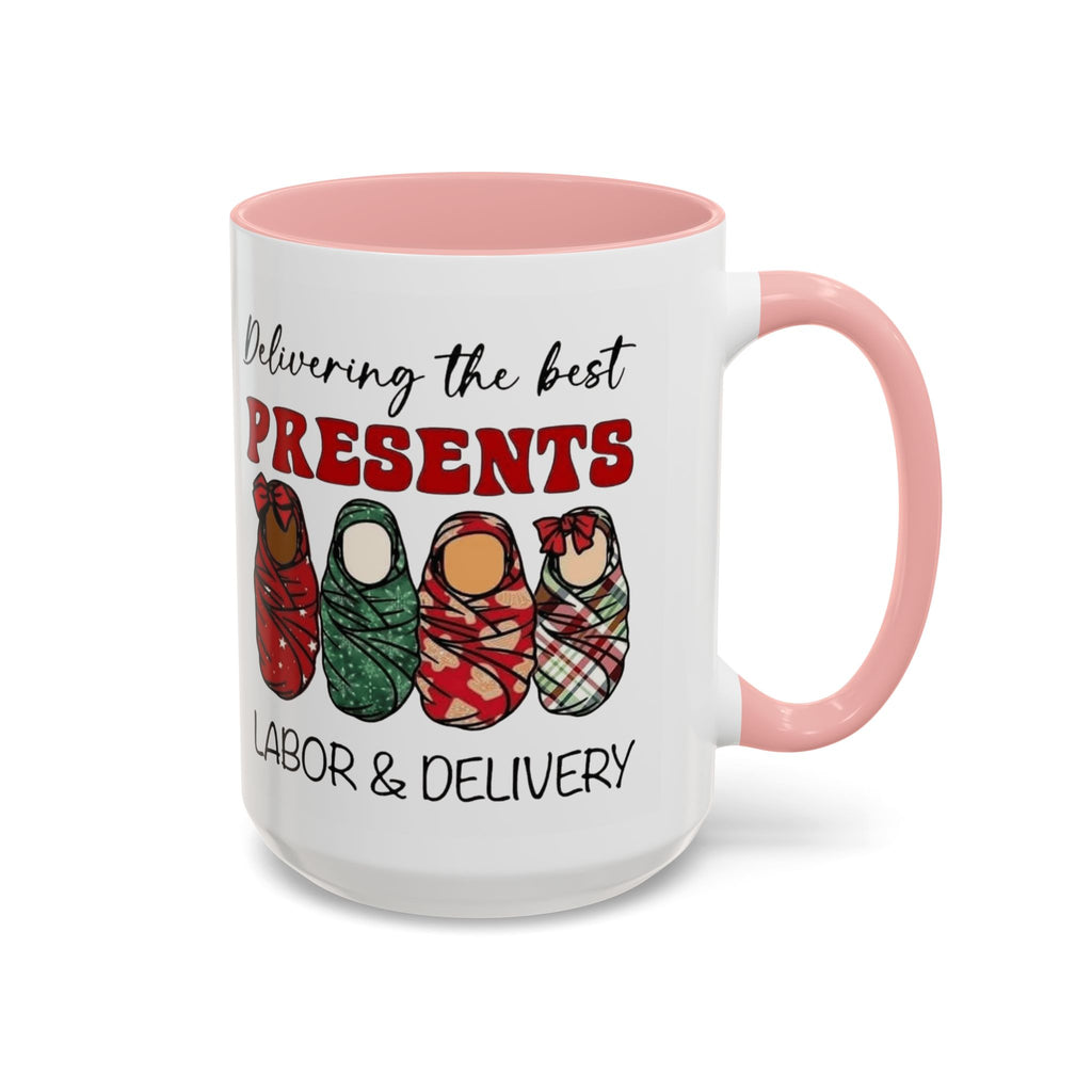 Christmas Presents Delivery Coffee Mug — "Delivering the Best Presents" Accent Mug Medical Christmas Mug,