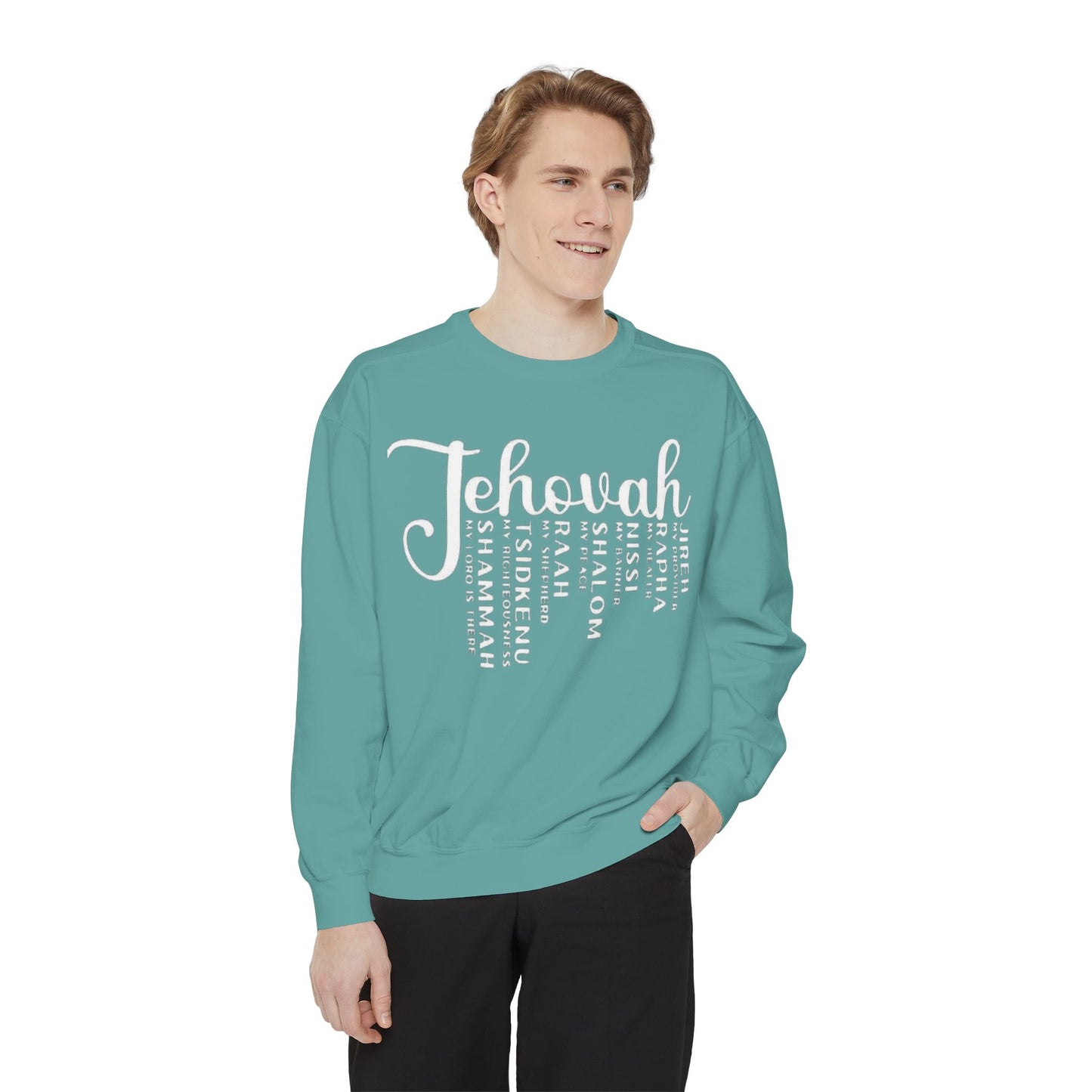 Jehovah Names Sweatshirt  Christian Faith Scriptural Names Pullover