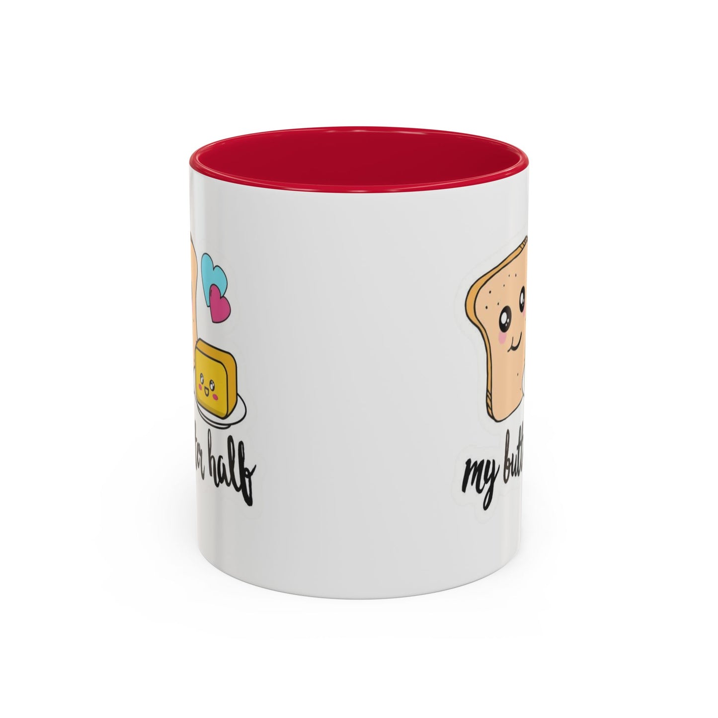 Motivational & Funny Quote Mugs Uplifting Coffee Cup Gifts Cute Foodie Relationship Mug My Butter Half Design, Colorful 11oz & 15oz