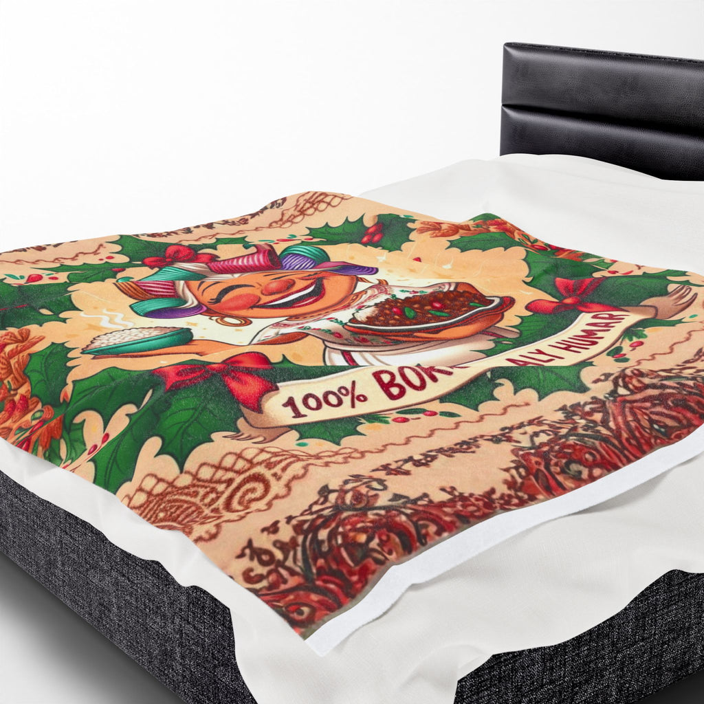 Loving blanket made just for GrandmaVelveteen Plush Blanket  100% Boricua Holiday Kitchen Mama Design