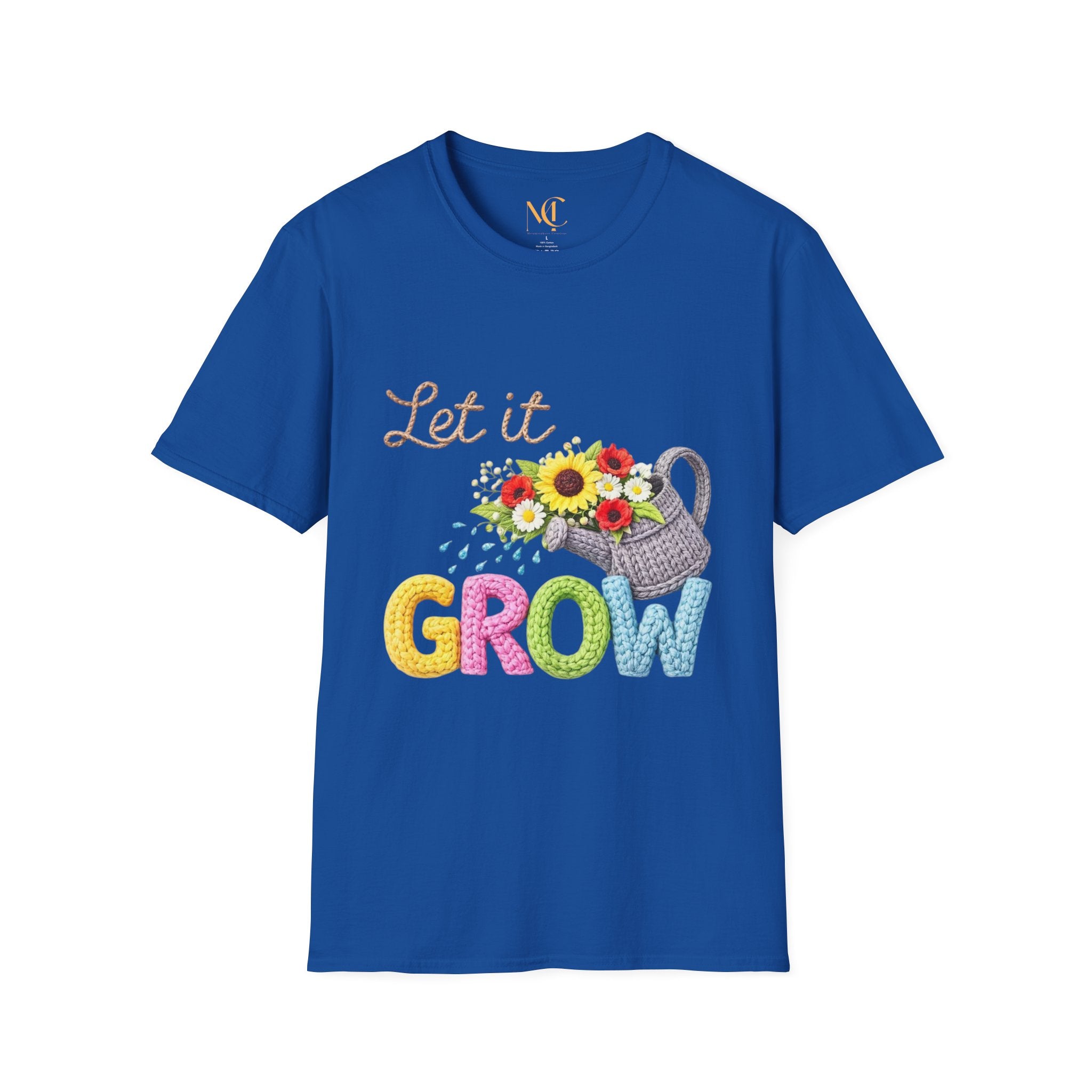 Let It Grow T-Shirt — Floral Watering Can Garden Tee