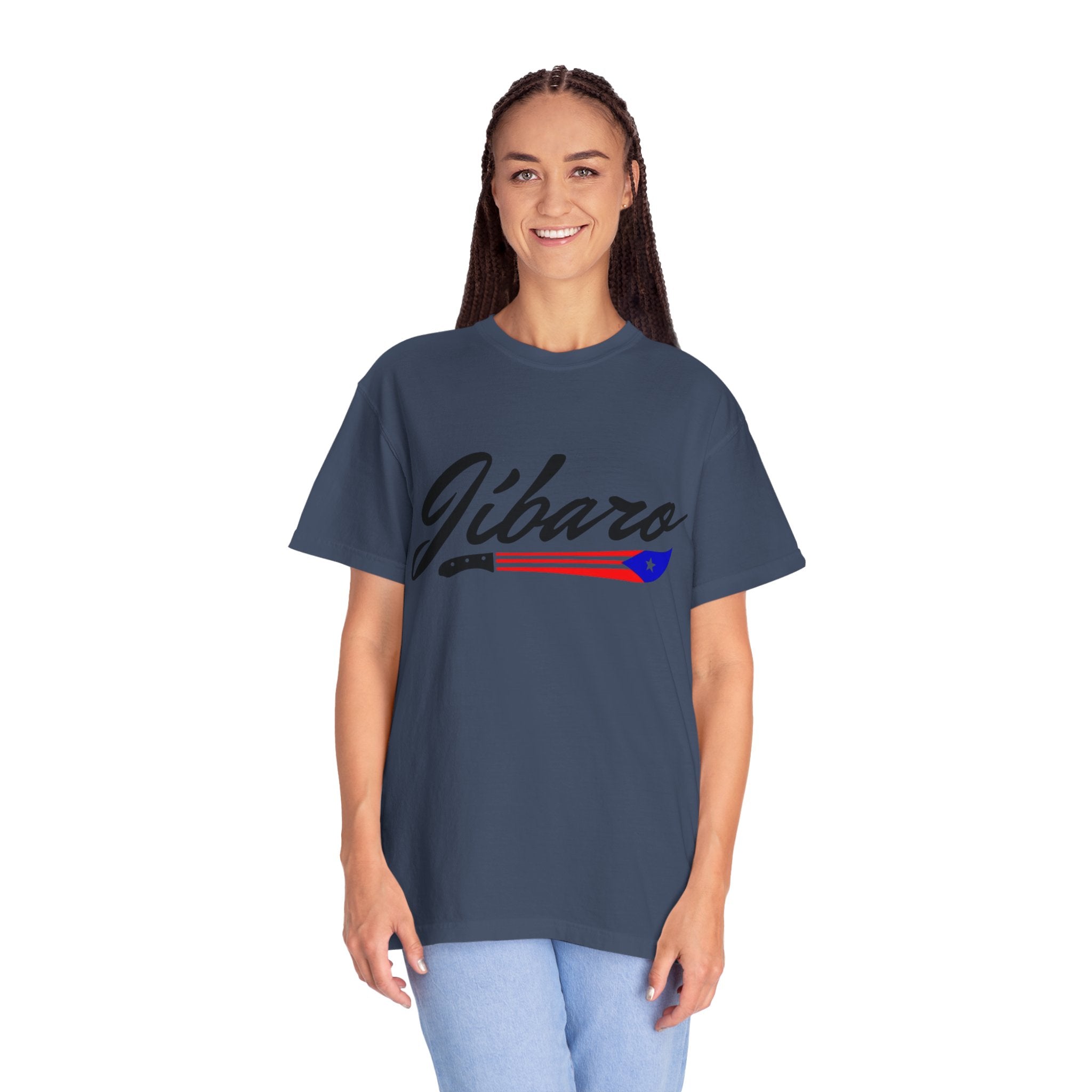 T-Shirt  "Jíbaro" Puerto Rican Heritage Tee (Back Machete  Sombrero de Paja Design) Puerto Rico’s Navidades