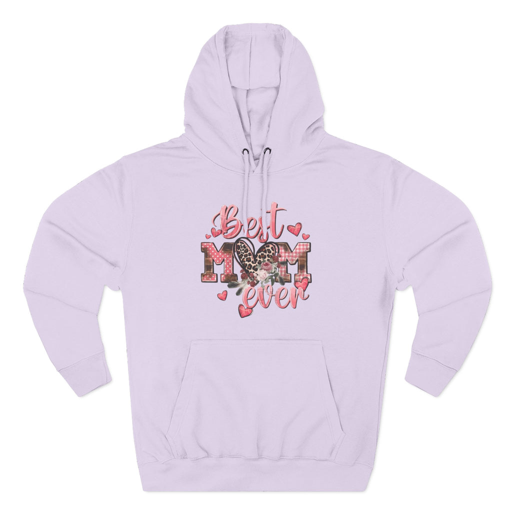 Best Mom Ever Hoodie  Leopard Heart Mother's Day Pullover