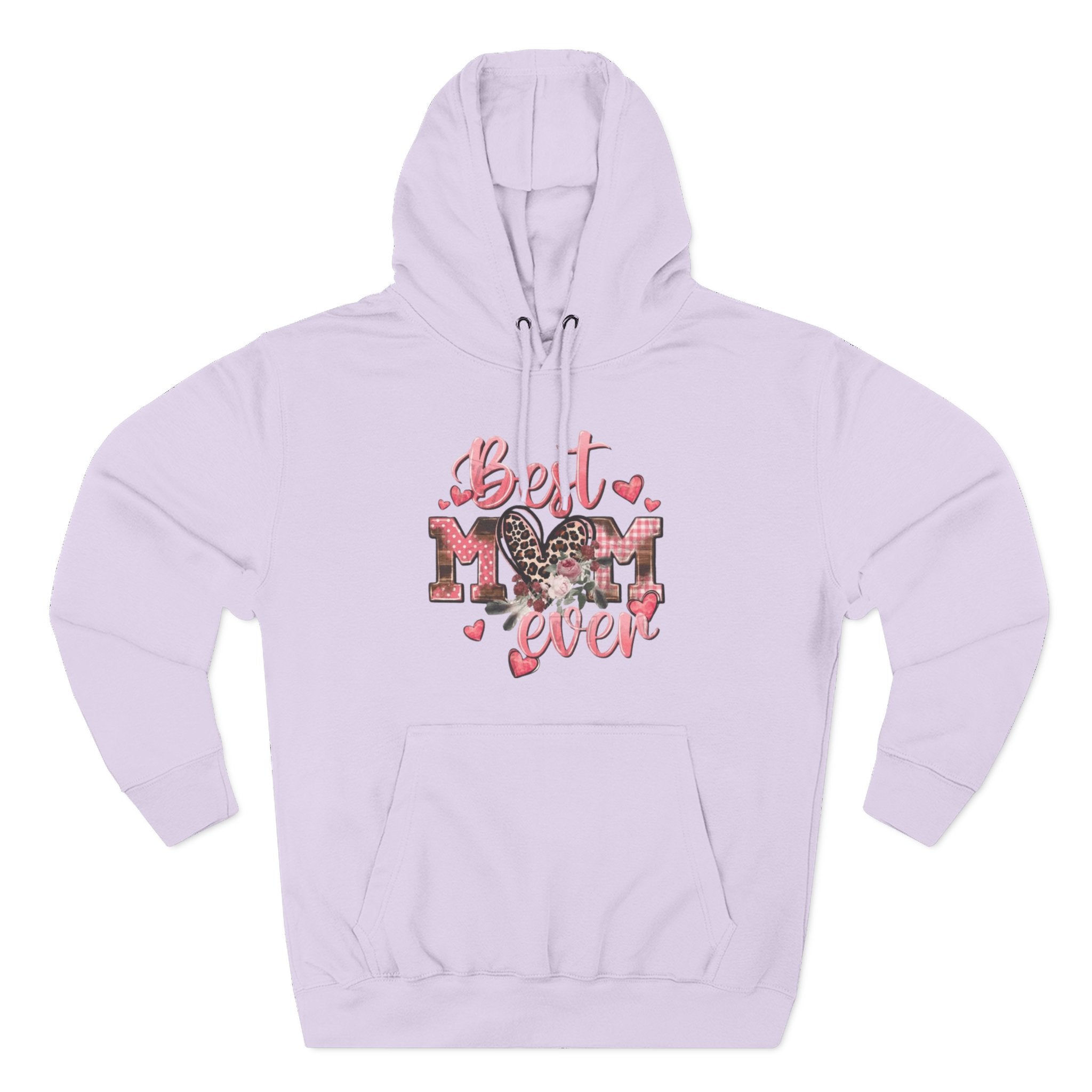 Best Mom Ever Hoodie  Leopard Heart Mother's Day Pullover