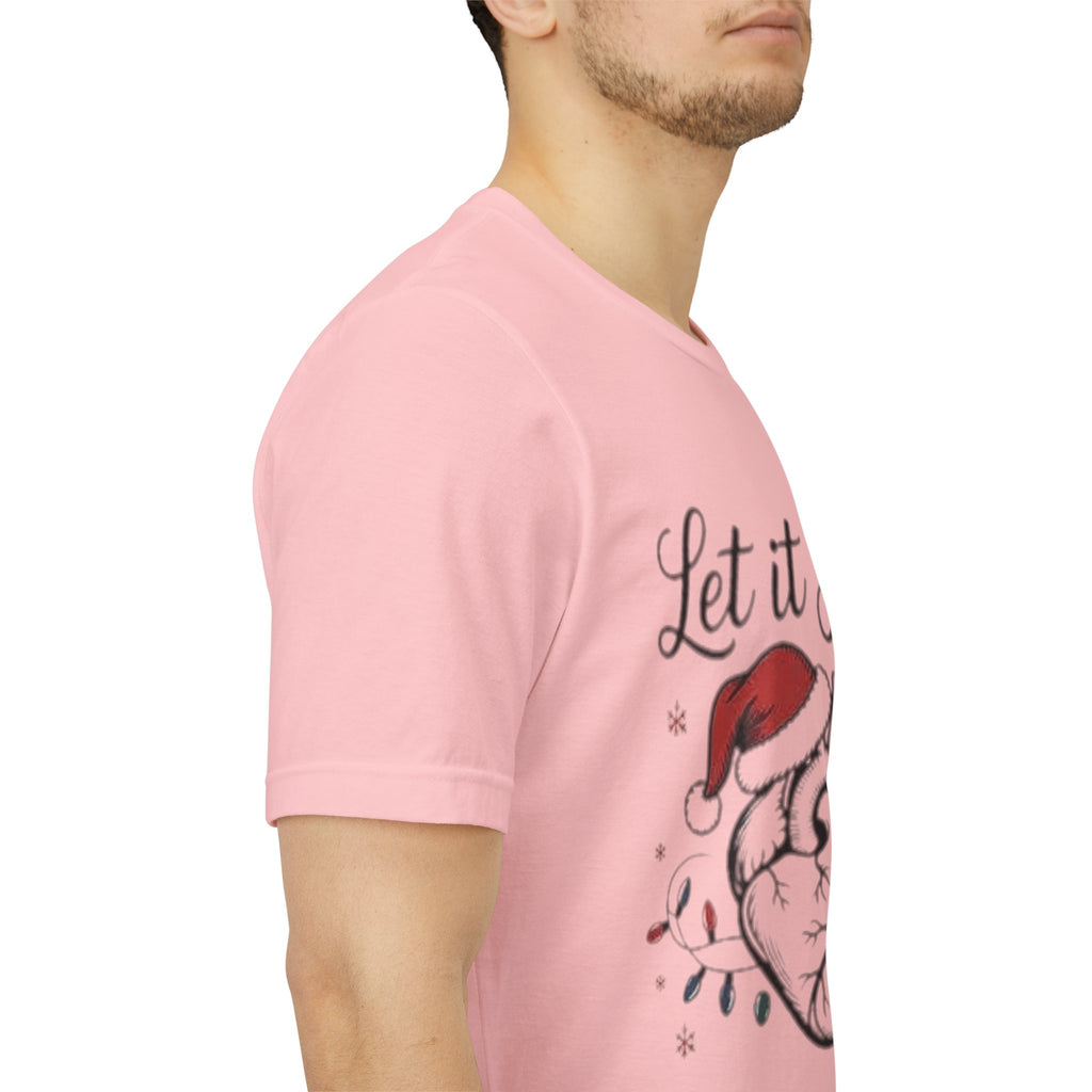 Let It Flow Heart Tee  Christmas Anatomical Heart Shirt