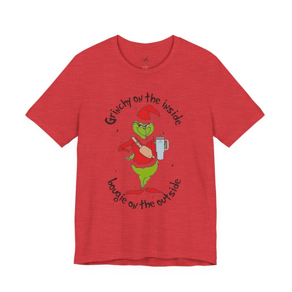 Grinch-Inspired Holiday Tee: 'Grinchy on the Inside, Boogie on the Outside'