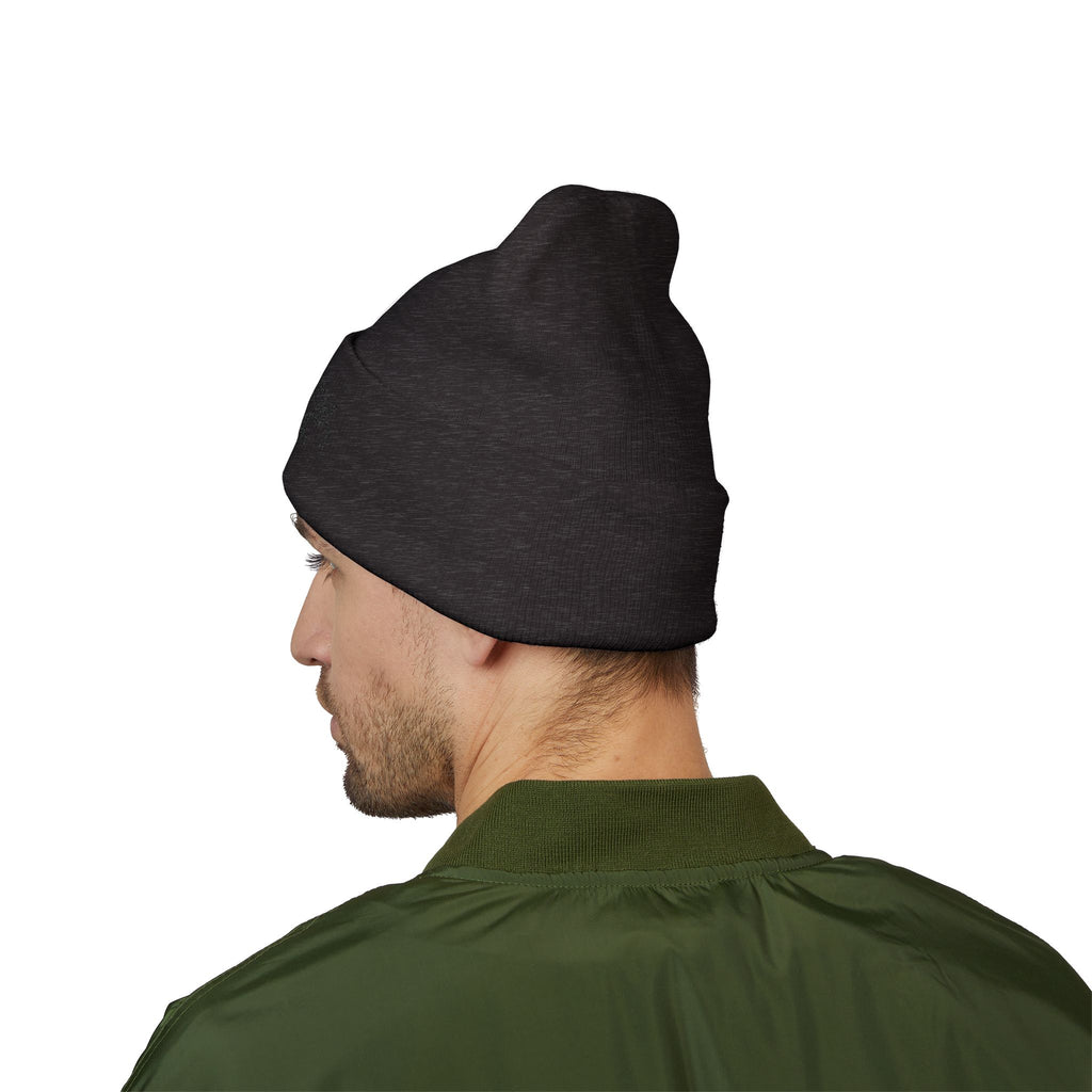 Embroidered 'Holi' Symbol Knit Hat Puerto Rico Beanie Hat – Boricua Pride Cuffed Winter Hat