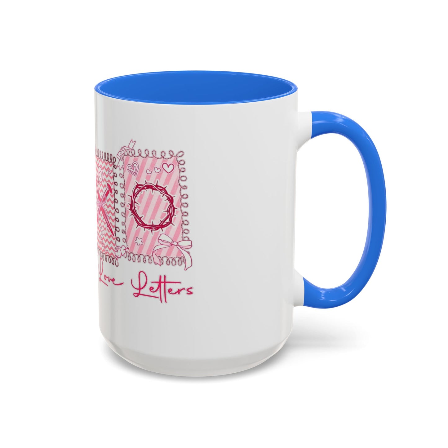 Love Letters XOXO Ceramic Mug — Colorful 11oz & 15oz Coffee Cup