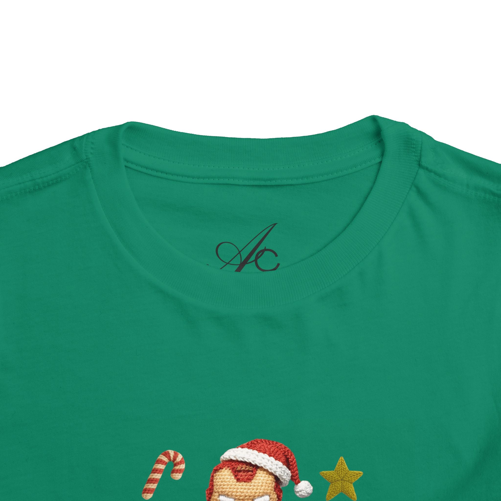 Toddler Tee  Cute Stacked Superhero Christmas Pile christmas kids collection