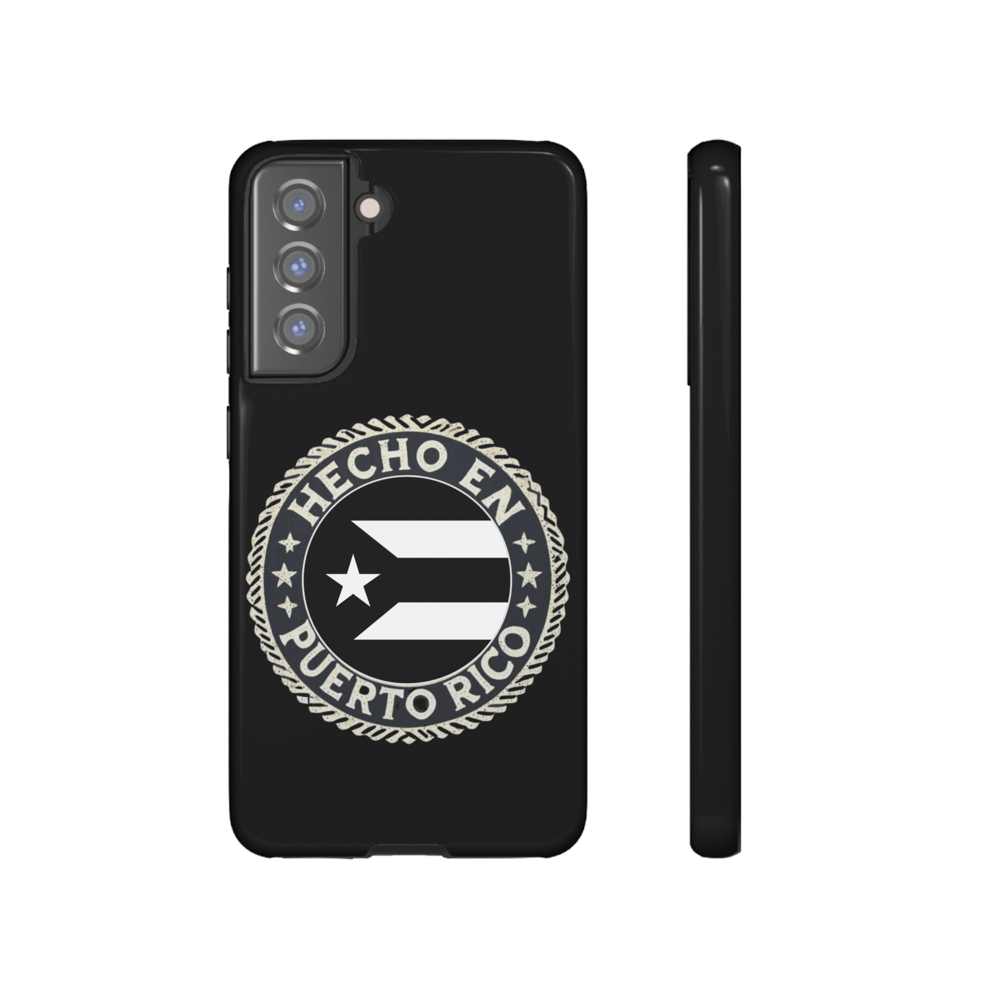 Hecho en Puerto Rico Phone Case  Puerto Rican Flag Emblem Tough Protective Cover