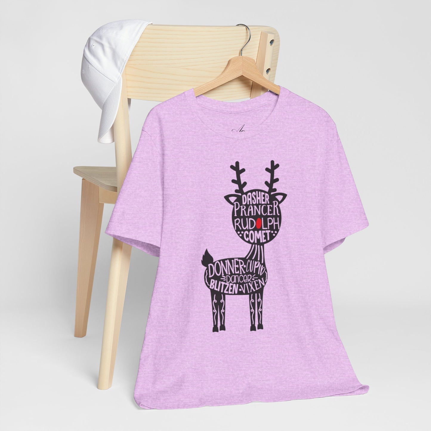 Christmas Reindeer Graphic Tee - Unisex Jersey Short Sleeve Shirt