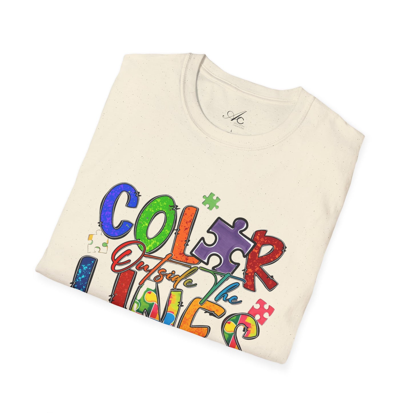 Color Outside the Lines Unisex T-Shirt for Autism Awareness
