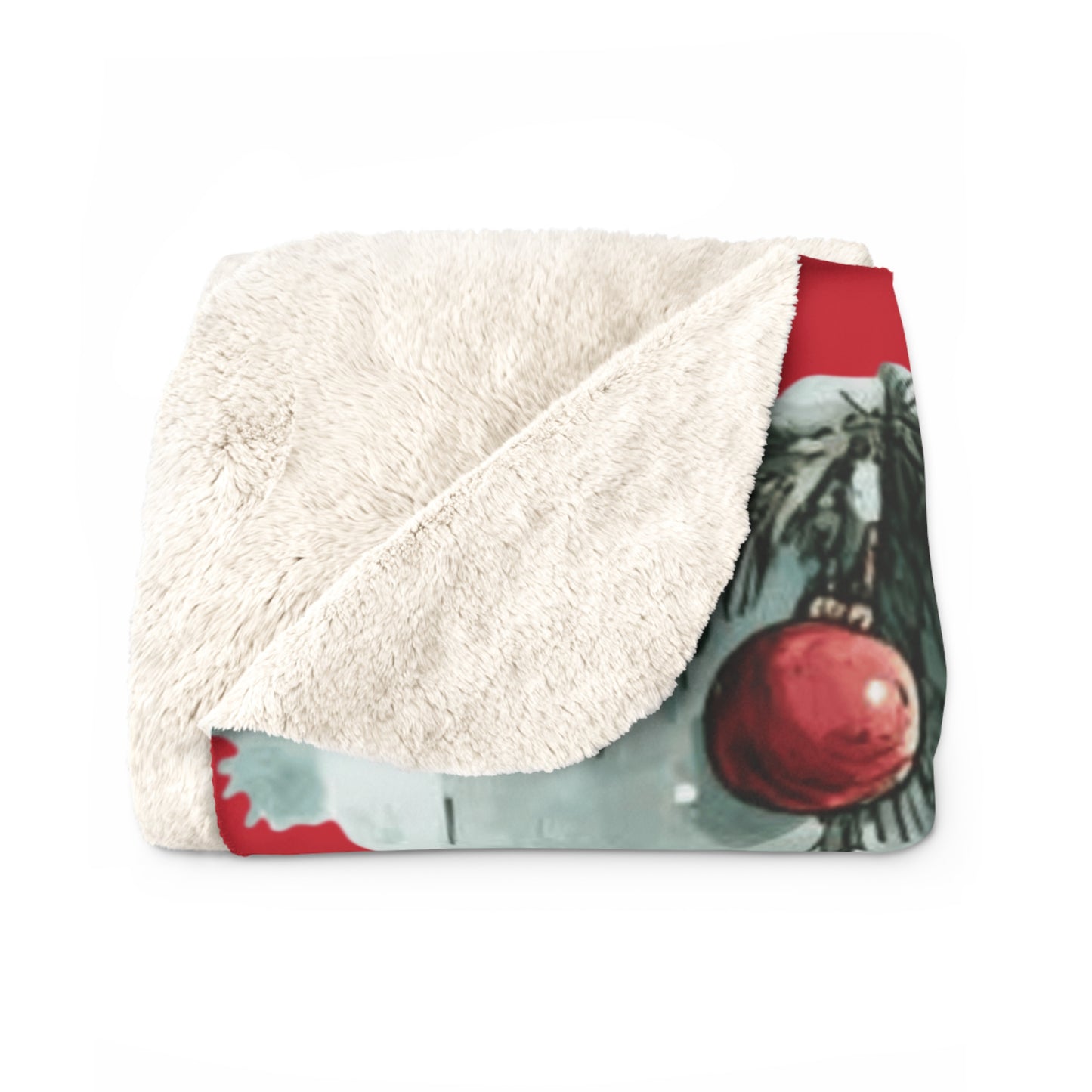 Christmas Puppy Sherpa Blanket — Cute Jack Russell Holiday Throw