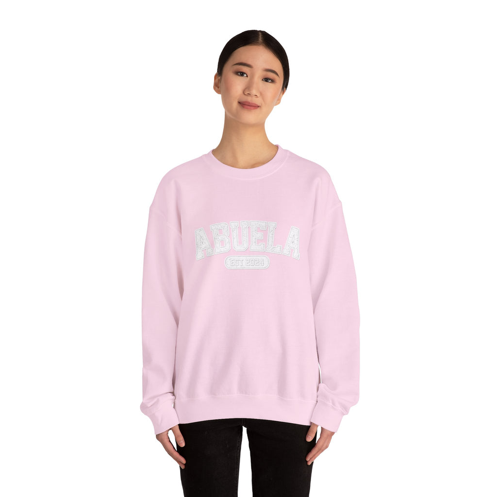 Abuela Varsity Crewneck Sweatshirt Cozy Grandma Gift Minimal Everyday Family Love Apparel