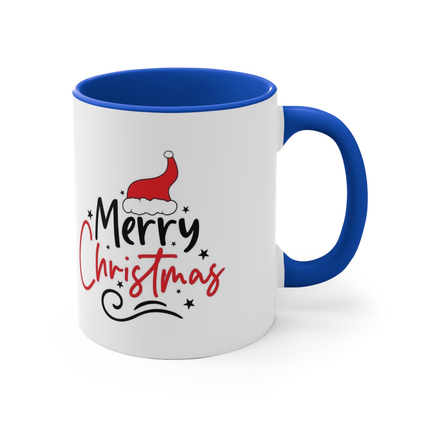 Merry Christmas Accent Mug - Festive Holiday Coffee Cup