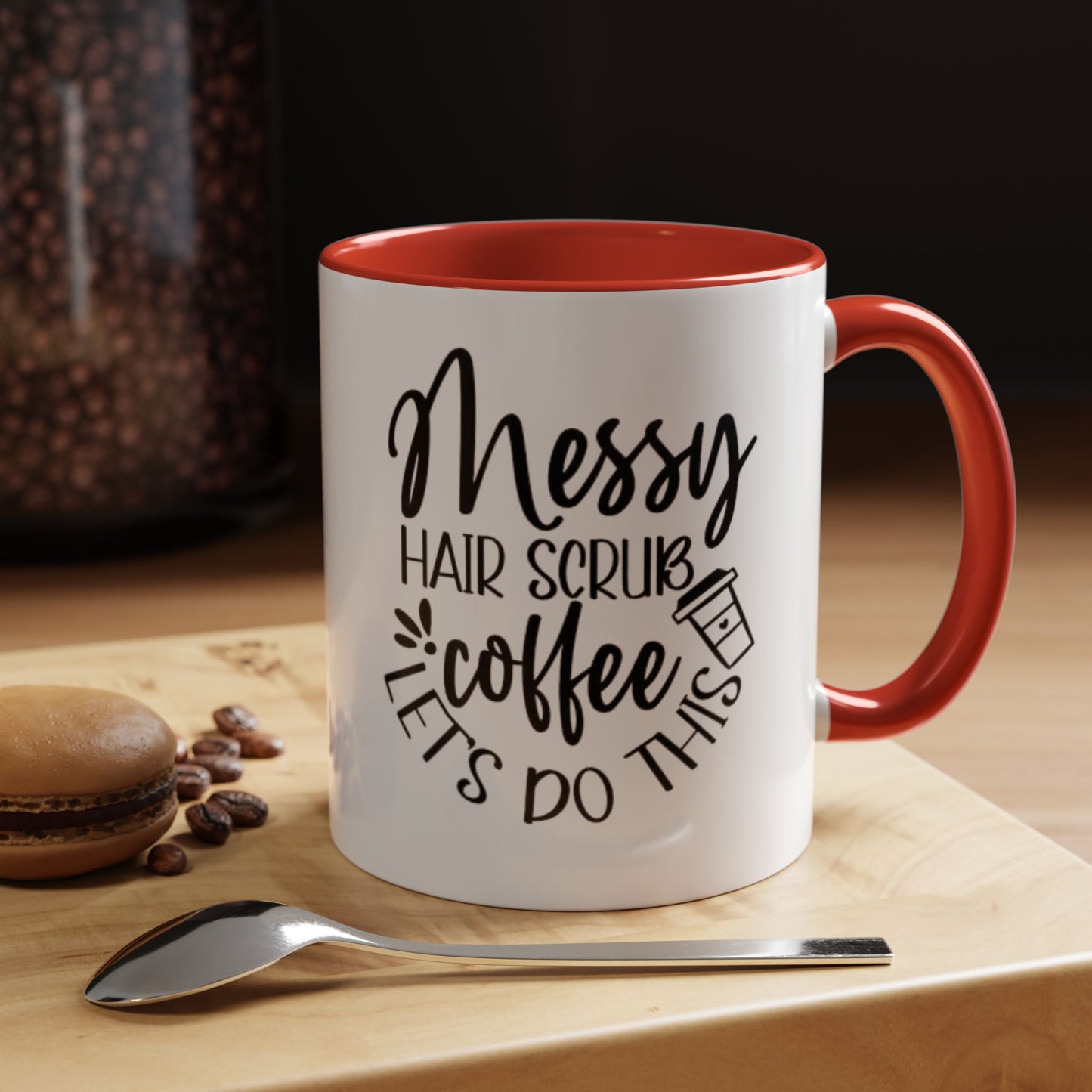 Messy Hair Coffee Mug  Fun & Quirky Gift for Coffee Lovers Motivational Coffee Cup  Positive Morning Gift
