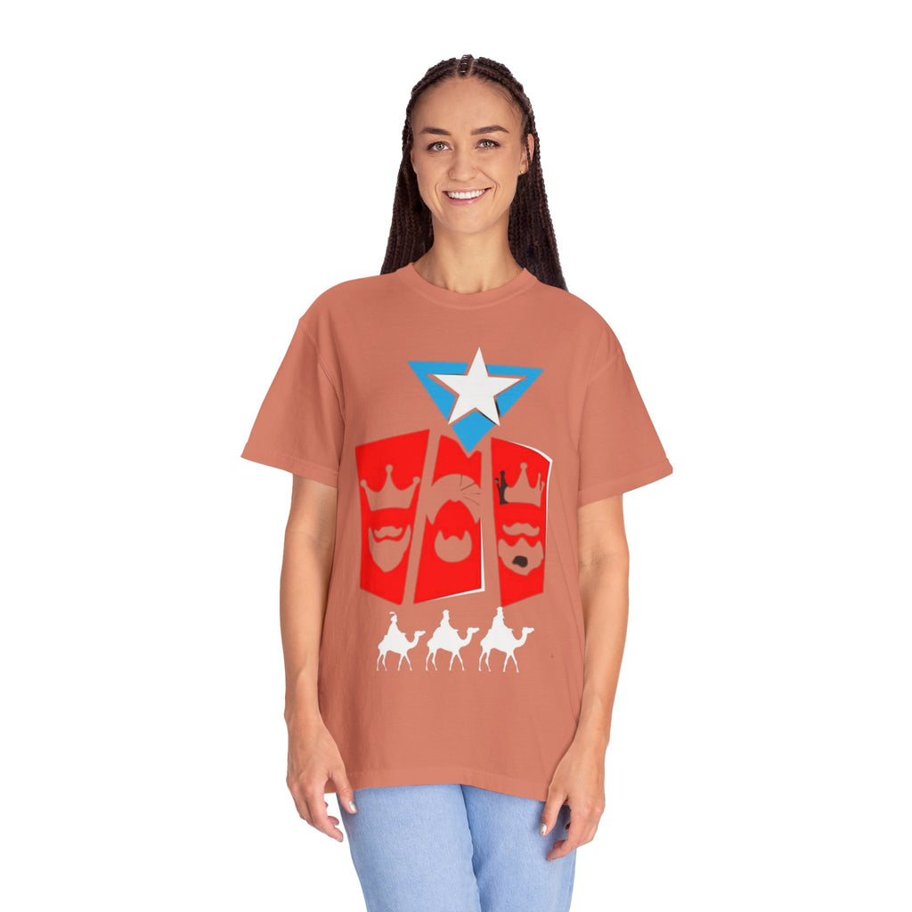 The Three Kings T-Shirt — Puerto Rican Three Kings Graphic Tee (Star & Crown Silhouettes)