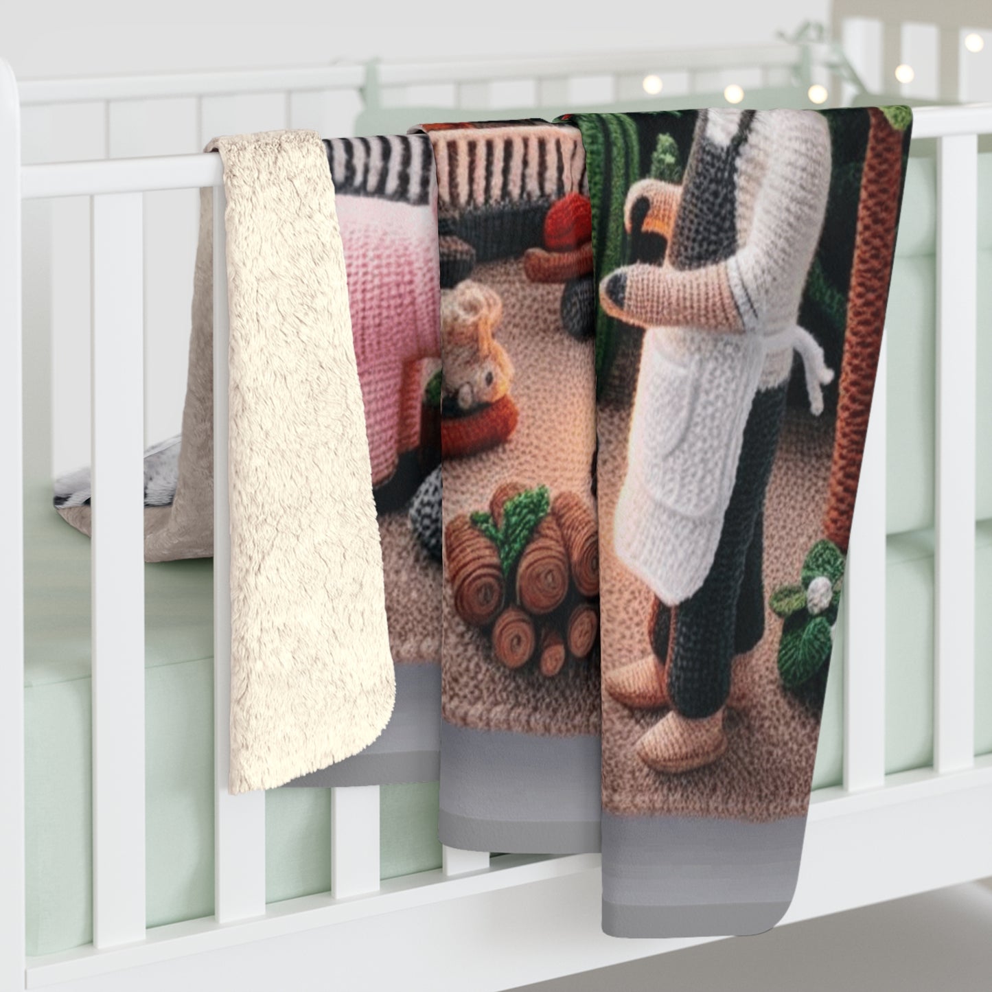 Sherpa Fleece Blanket - Puerto Rico Christmas Decor and Holiday Gift