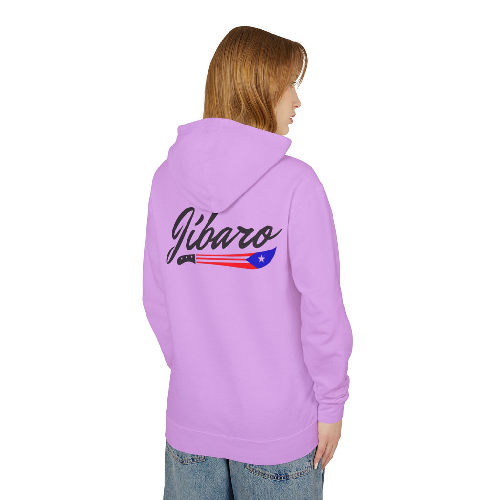 Puerto Rico Heart Flag Hoodie  "Jíbaro" Back Graphic