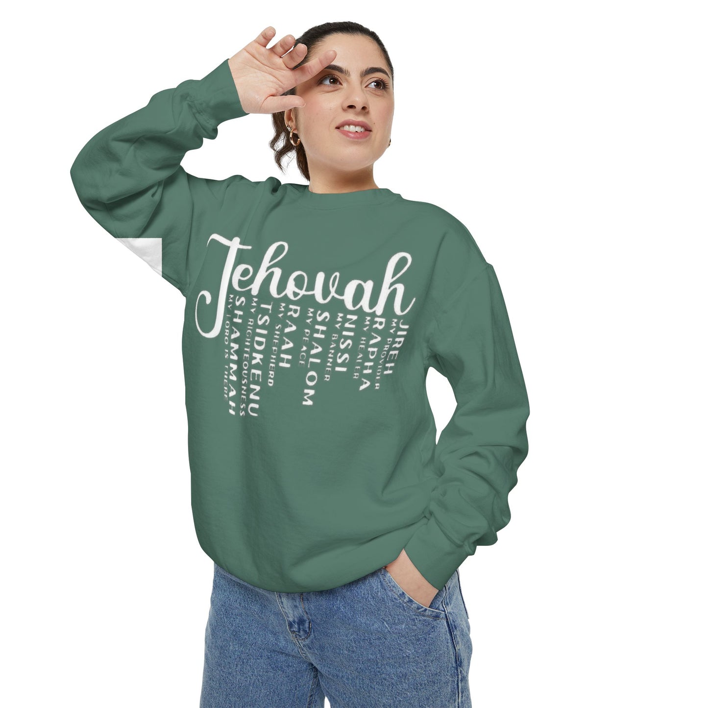 Jehovah Names Sweatshirt  Christian Faith Scriptural Names Pullover