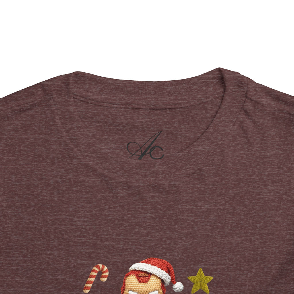 Toddler Tee  Cute Stacked Superhero Christmas Pile christmas kids collection