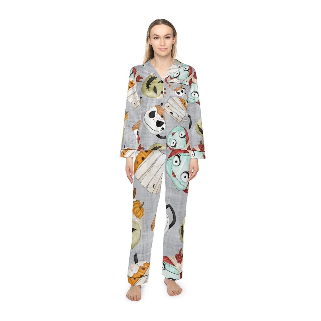 Christmas Eve Pajamas | Cute Holiday PJs for Kids, Babies & Adults | Santa Nightwear Themed Women's Satin Pajamas Set