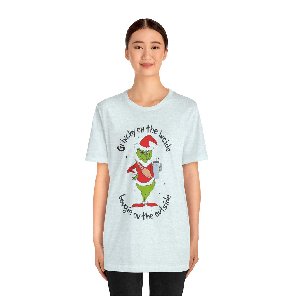 Grinch-Inspired Holiday Tee: 'Grinchy on the Inside, Boogie on the Outside'