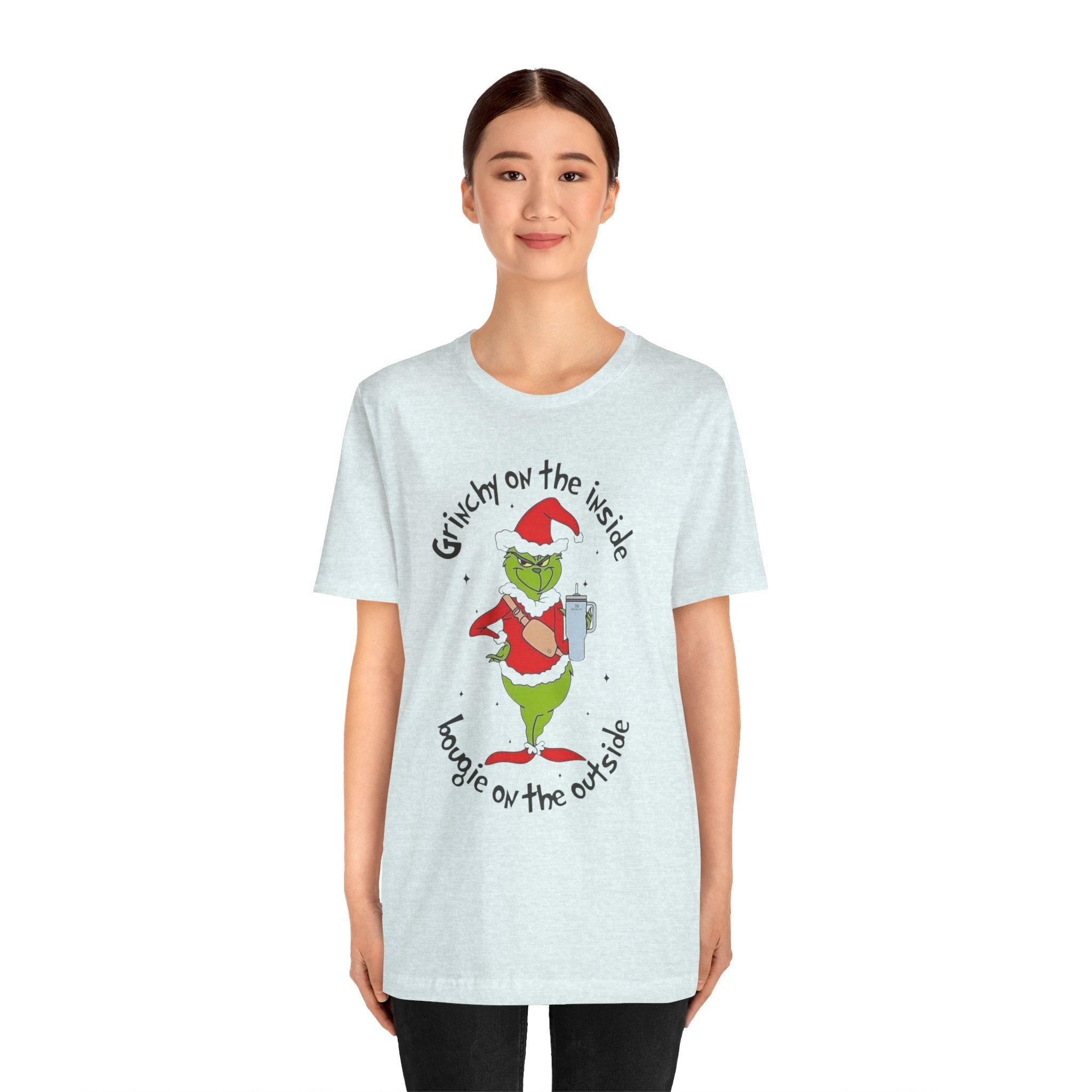 Grinch-Inspired Holiday Tee: 'Grinchy on the Inside, Boogie on the Outside'