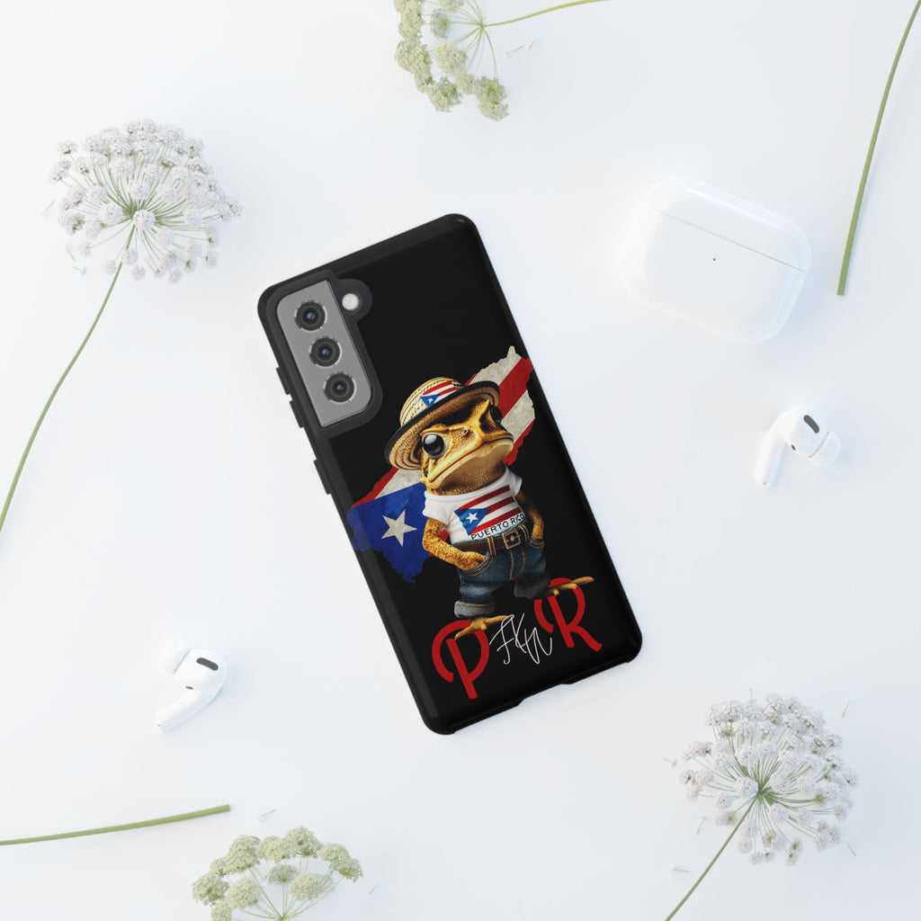 Puerto Rican Frog Tough Phone Case  Puerto Rico Flag Patriotic Protective Case