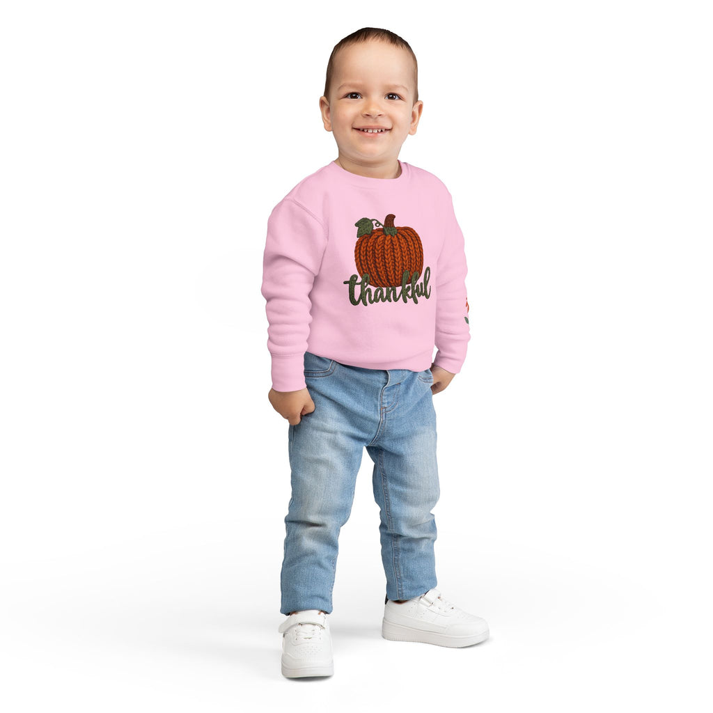 Toddler Sweatshirt  "Thankful" Pumpkin Fall Pullover
