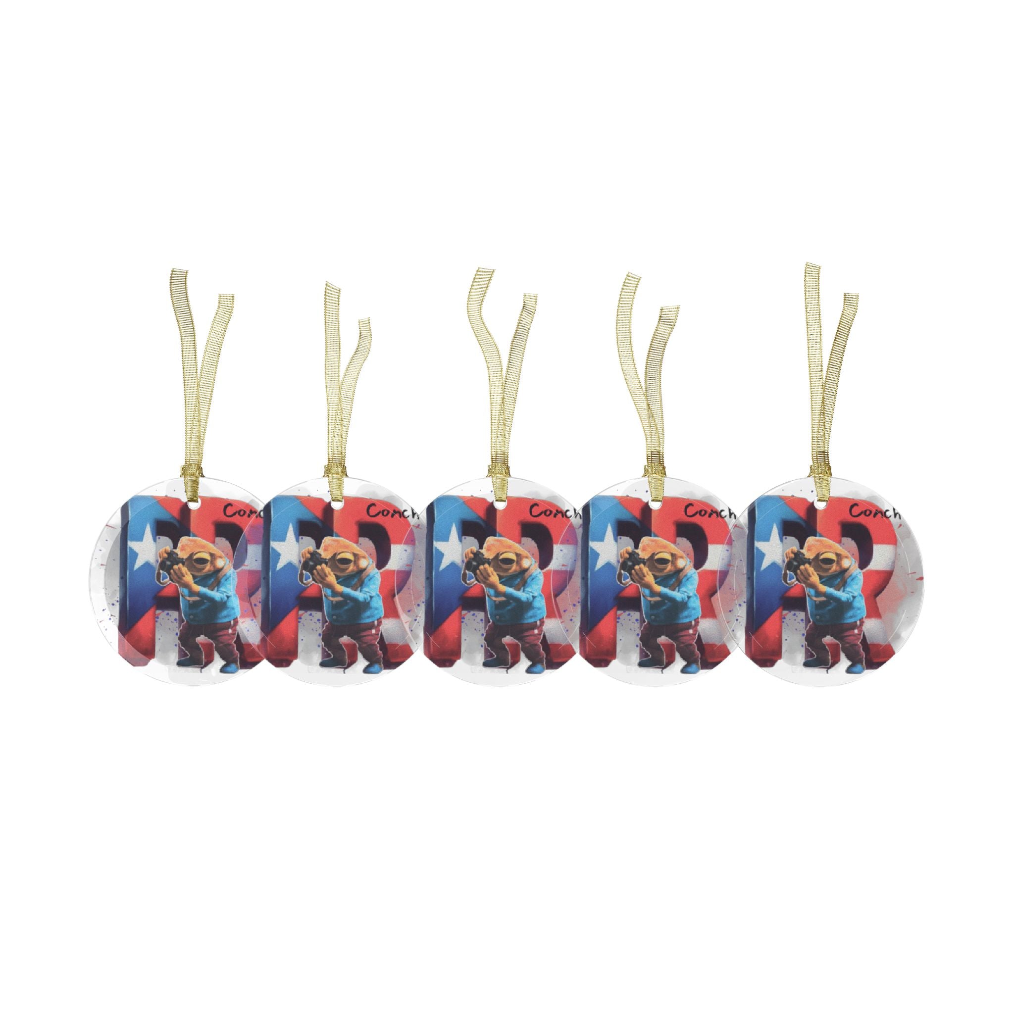 Puerto Rico Proud Glass Ornament – Sports, Music & TV Island Icons