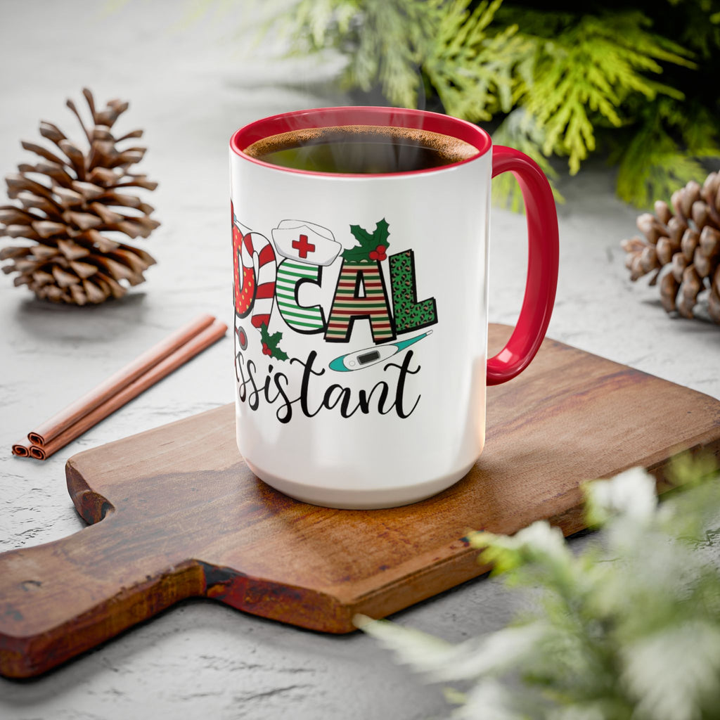 Medical Assistant Christmas Mug — Festive Colorful 11oz/15oz Coffee Cup Medical Christmas Mug
