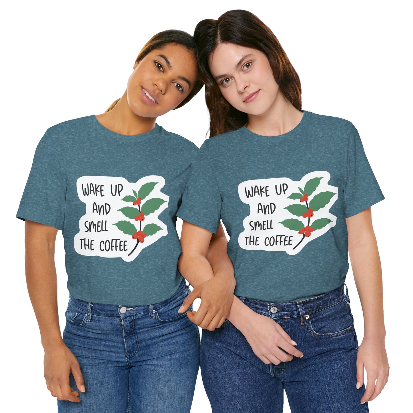 Wake Up and Smell the Coffee Tee  Coffee Plant Graphic T-Shirt