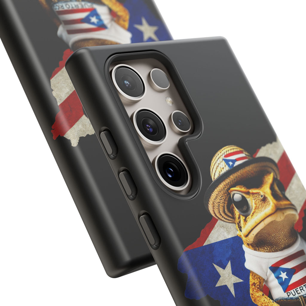 Puerto Rican Frog Tough Phone Case  Puerto Rico Flag Patriotic Protective Case