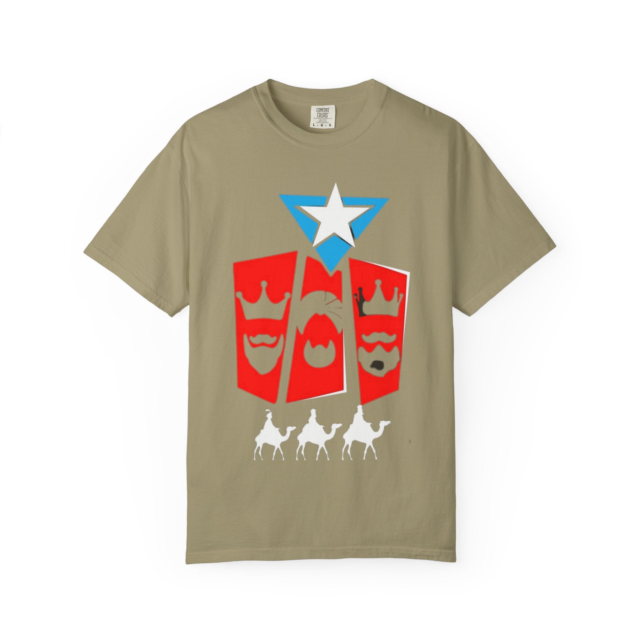The Three Kings T-Shirt — Puerto Rican Three Kings Graphic Tee (Star & Crown Silhouettes)