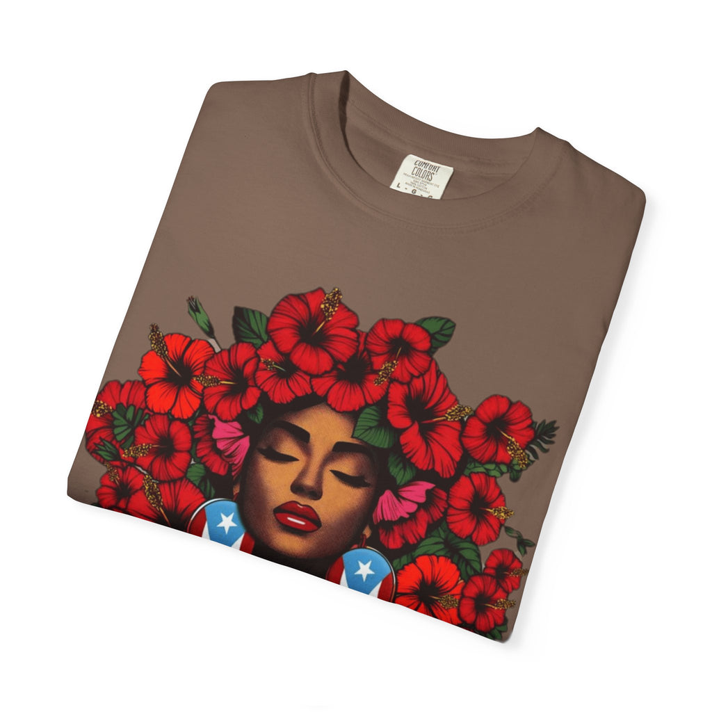 Puerto Rico Navidades T-Shirt — "La Jíbaraza" Floral Puerto Rican Pride Tee