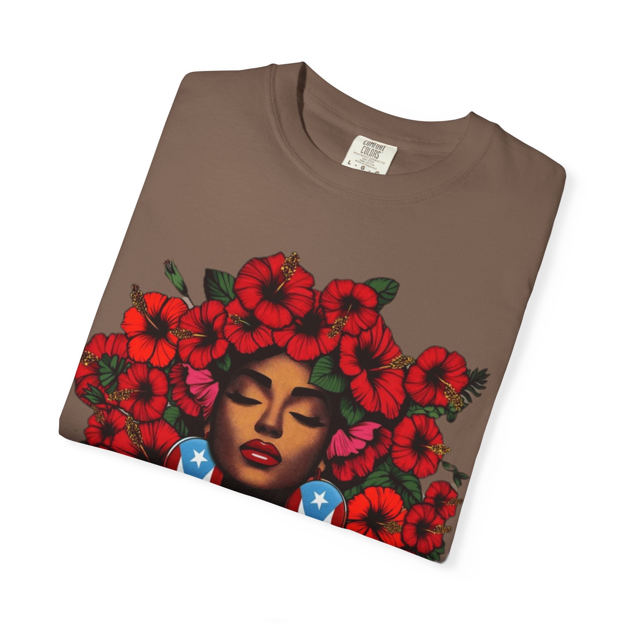Puerto Rico Navidades T-Shirt — "La Jíbaraza" Floral Puerto Rican Pride Tee