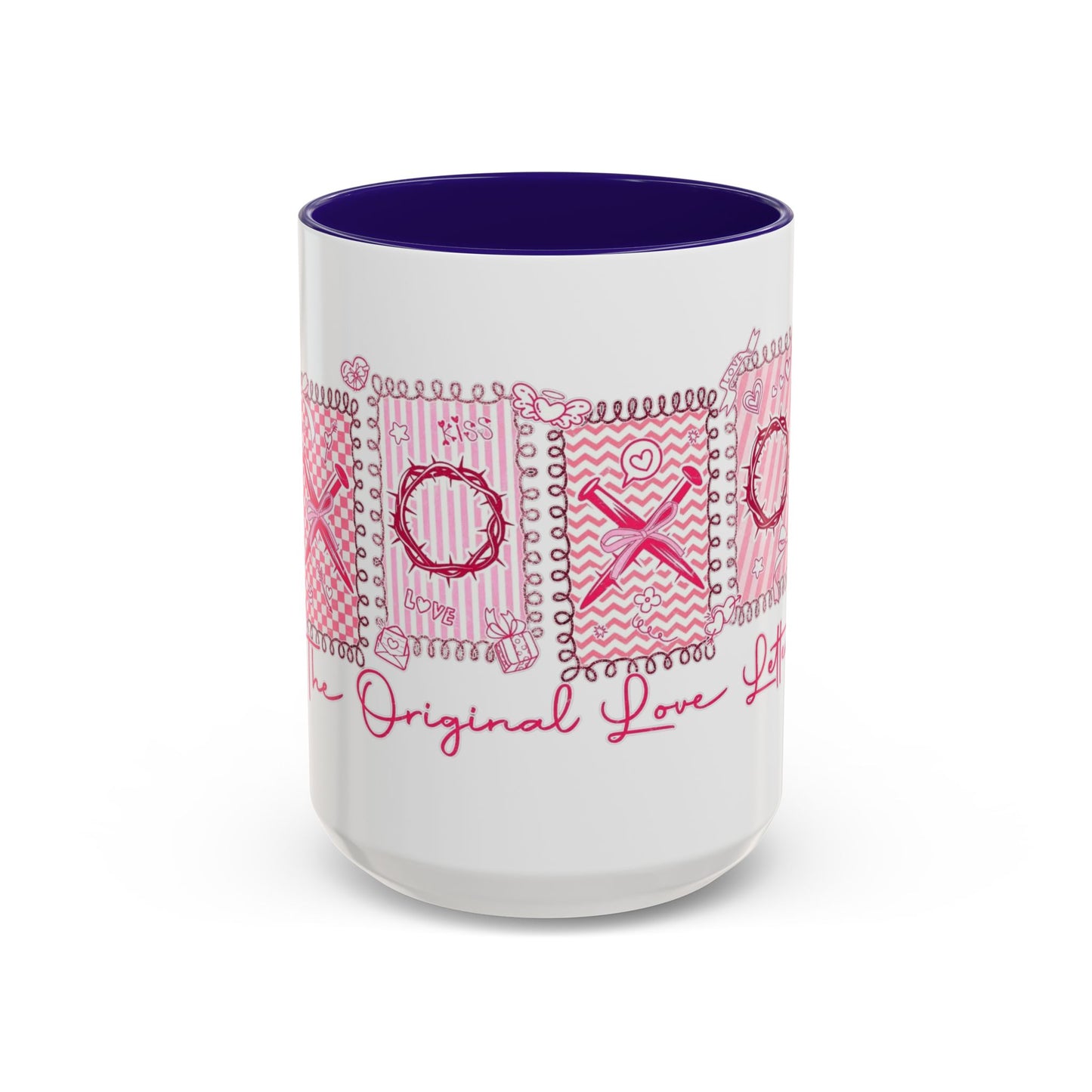 Love Letters XOXO Ceramic Mug — Colorful 11oz & 15oz Coffee Cup