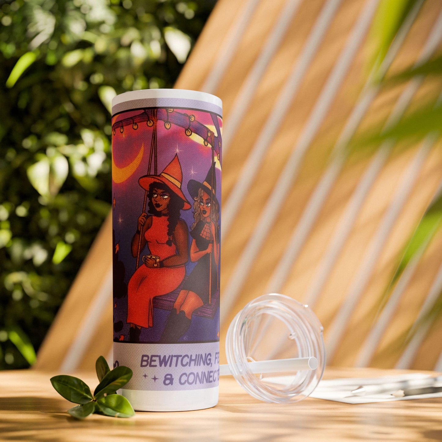 🎁 Spooky season gifts Enchanting Libra Skinny Tumbler with Straw | 20oz | Perfect for Halloween, Witchy Vibes, Astrology Lovers, Gift Idea, Custom Beverage Holder