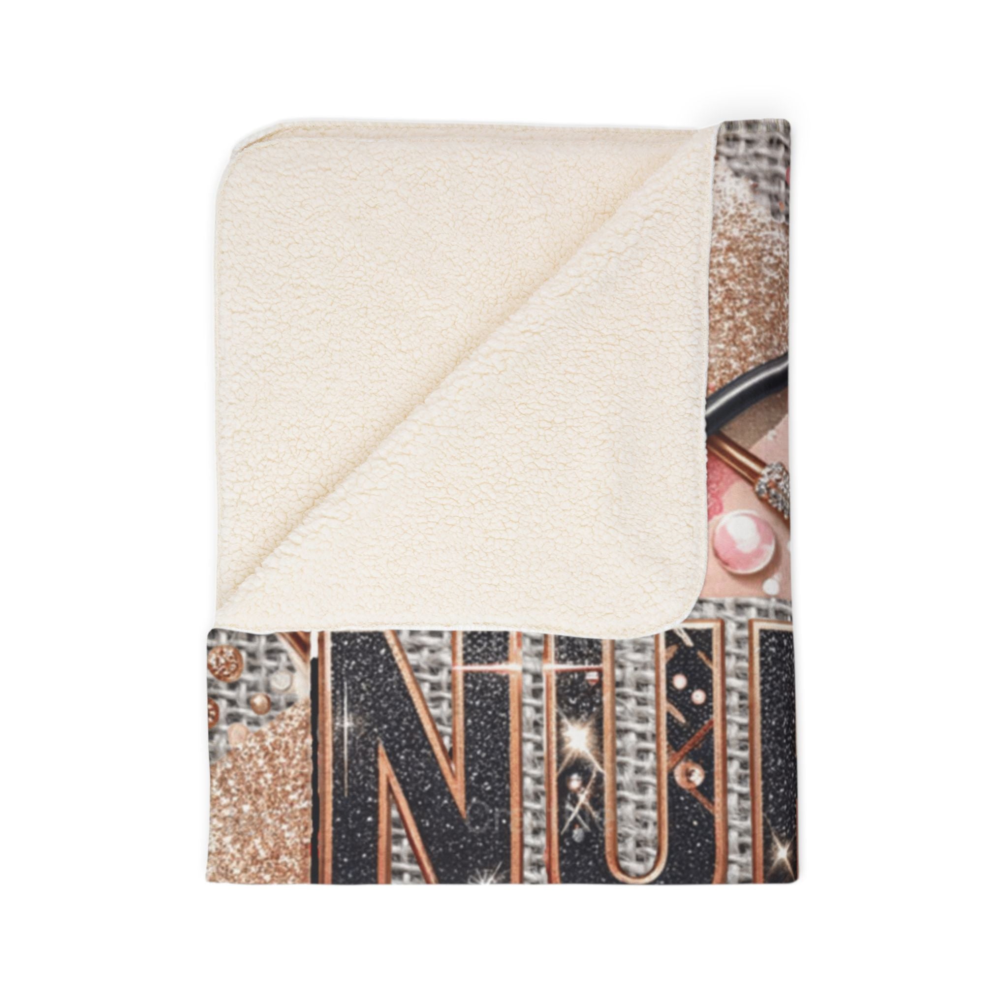 Nurse Fleece Sherpa Blanket — Pink Glam Stethoscope & Roses Cozy Throw
