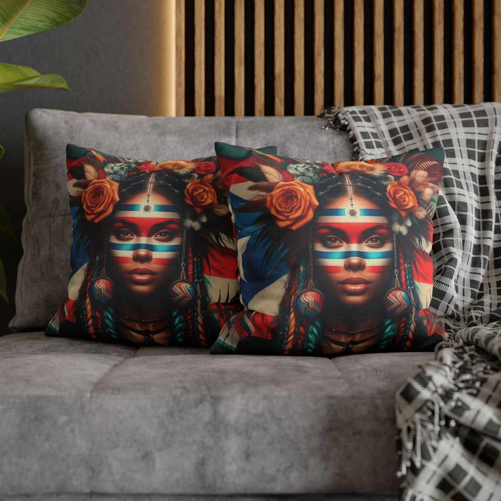 Tribal Goddess Decorative Pillow Puerto Rico Culture Pillow