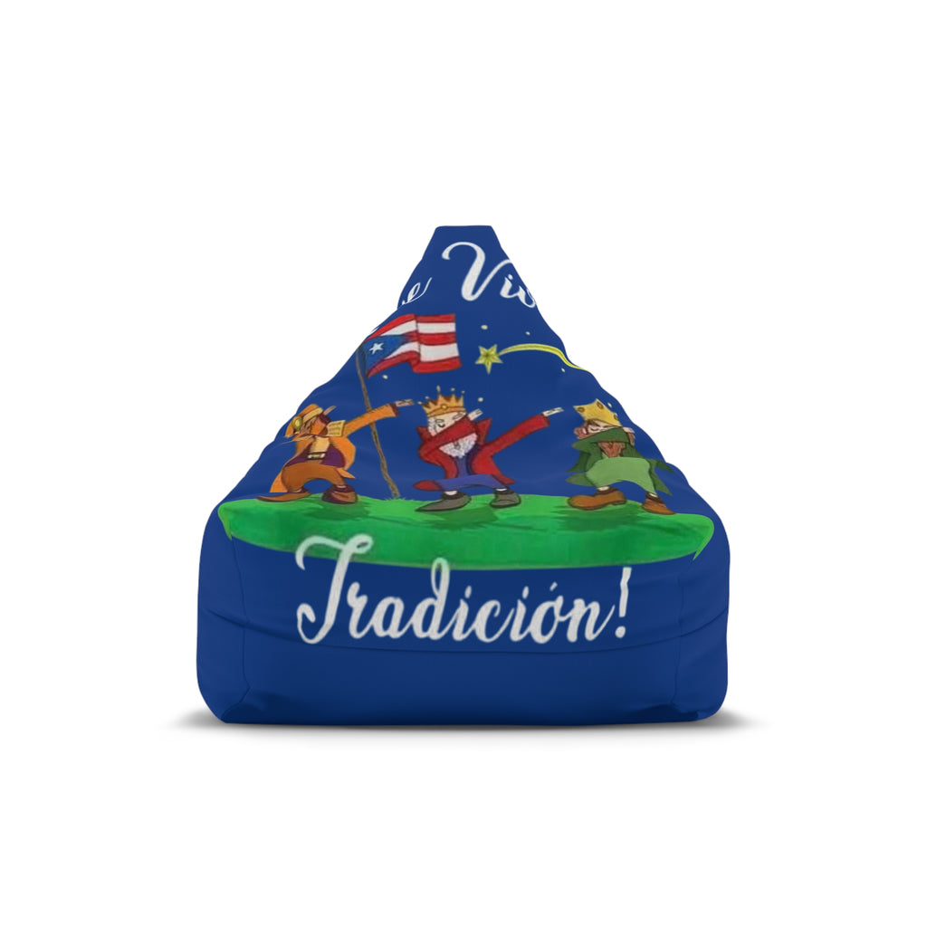 The Tree Kings Puerto Rican Tradición Bean Bag Cover  Festive Island Dance Design