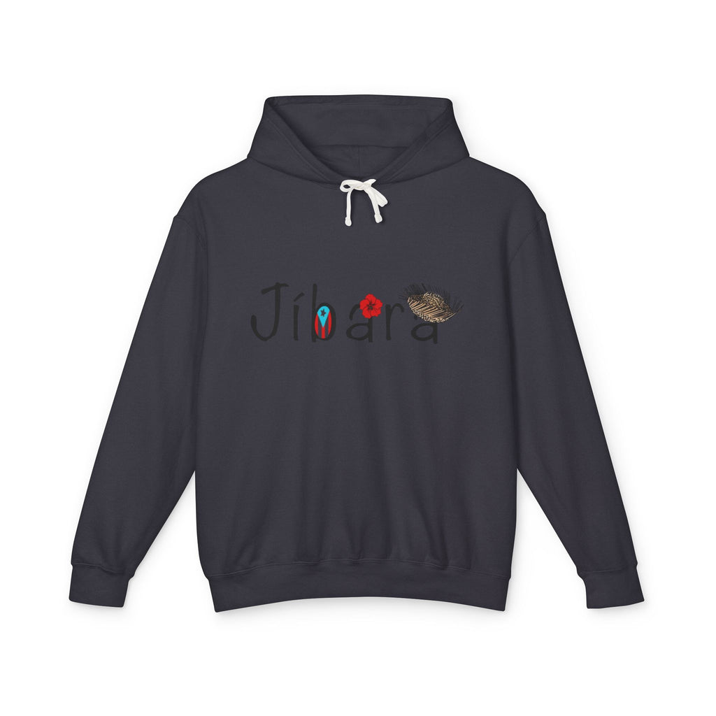 Jíbara Hoodie — Puerto Rican Heart Flag Lightweight Hooded Sweatshirt